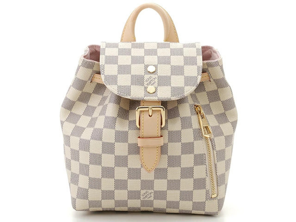 LOUIS VUITTON Backpack Speronne Damier Azur White